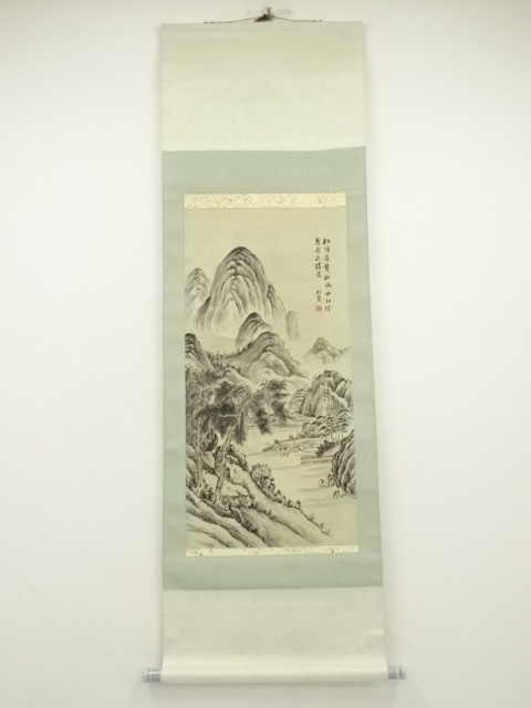 JAPANESE HANGING SCROLL / HAND PAINTED / MOUNTAIN